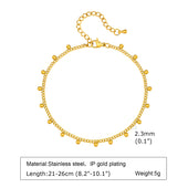 Stainless Steel Lucky Evil Eye Anklet Bracelet for Women, Blue Eye Beaded Chain Foot Anklets Summer Beach Lucky Amulet Gift