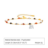 Stainless Steel Lucky Evil Eye Anklet Bracelet for Women, Blue Eye Beaded Chain Foot Anklets Summer Beach Lucky Amulet Gift